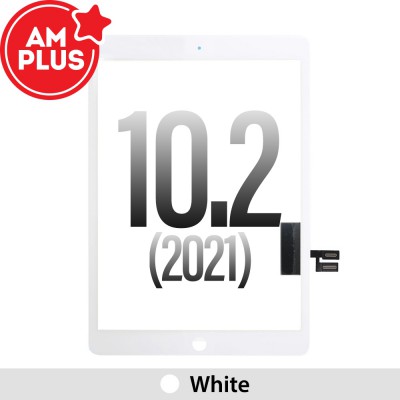 AMPLUS Touch Screen Digitizer with IC Connector for iPad 10.2 (2021)-White