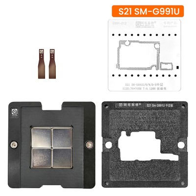AMAOE Double-side Use Middle Frame Reballing Stencil Platform for Samsung Galaxy S21 5G G991