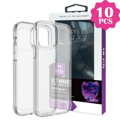 iPhone 15 Pro 10 PCS UTIA Shockproof Case Cover-Transparent