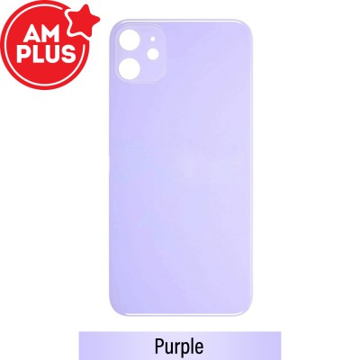 AMPLUS Rear Glass With 3M Adhesive Replacement for iPhone 11-Purple