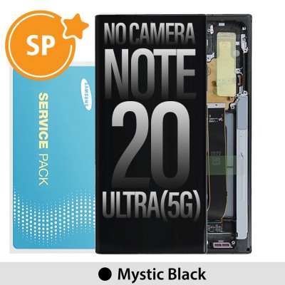 Samsung Galaxy Note20 Ultra N985F/N986B OLED Screen Replacement with Frame Digitizer GH82-23622A/GH82-23596A/GH82-31461A/GH82-31453A/GH82-31458A (Service Pack)-Mystic Black 