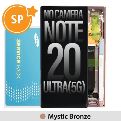 Samsung Galaxy Note20 Ultra N985F/N986B OLED Screen Replacement with Frame Digitizer GH82-23622D/GH82-23596D/GH82-31461D/GH82-31453D/GH82-31458D (Service Pack)-Mystic Bronze