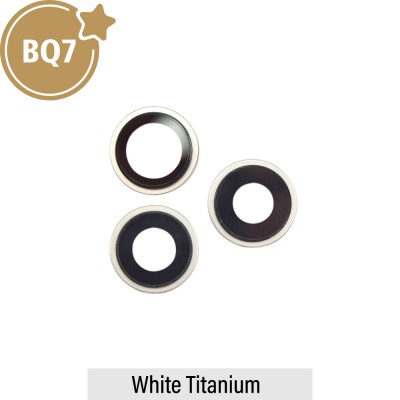 BQ7 Rear Camera Lens With Bracket for iPhone 16 Pro / 16 Pro Max - White Titanium