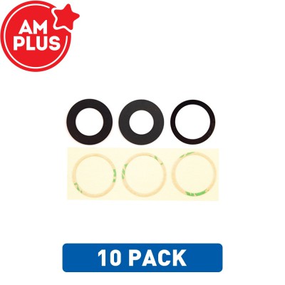 AMPLUS Rear Camera Lens Glass Only for iPhone 16 Pro / 16 Pro Max (Pack of 10)