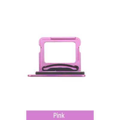 Dual SIM Card Tray for iPhone 16 / 16 Plus-Pink (Compatible with Single SIM Phones and Dual SIM Phones)