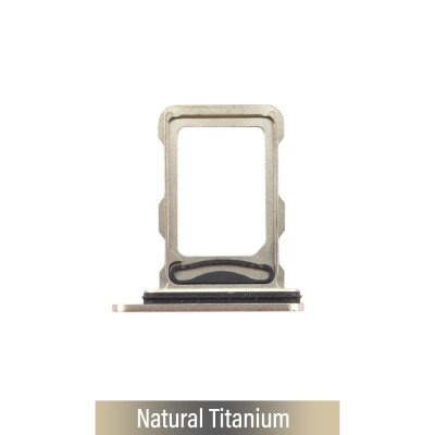 Dual SIM Card Tray for iPhone 16 Pro / 16 Pro Max- Natural Titanium (Compatible with Single SIM Phones and Dual SIM Phones)