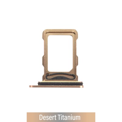 Dual SIM Card Tray for iPhone 16 Pro / 16 Pro Max- Desert Titanium (Compatible with Single SIM Phones and Dual SIM Phones)