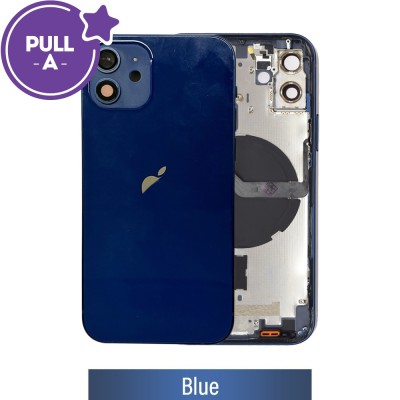 Rear Housing with Small Parts for iPhone 12 (PULL-A)-Blue