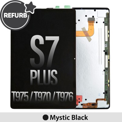 REFURB OLED Assembly Replacement for Samsung Galaxy Tab S7 Plus T970 / T970 / T975 -Mystic Black (Wifi / 5G)