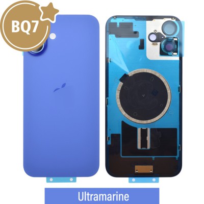 BQ7 Rear Cover Glass with Camera Lens Glass and Magsafe Magnet for iPhone 16 Plus-Ultramarine