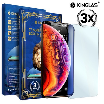 Kinglas 3 PCS 2.5D Standard Tempered Glass Screen Protector for iPhone XS Max / 11 Pro Max