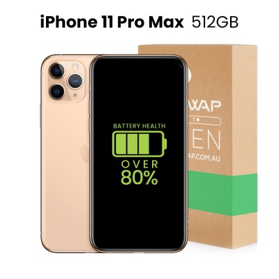 Apple Used Fully Functional iPhone 11 Pro Max 512GB Over 80% Battery Health - Grade B+ (Excellent)
