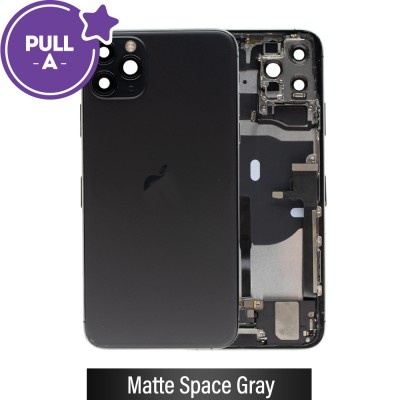 Rear Housing with Full Set Parts for iPhone 11 Pro Max-Matte Space Gray (PULL-A)