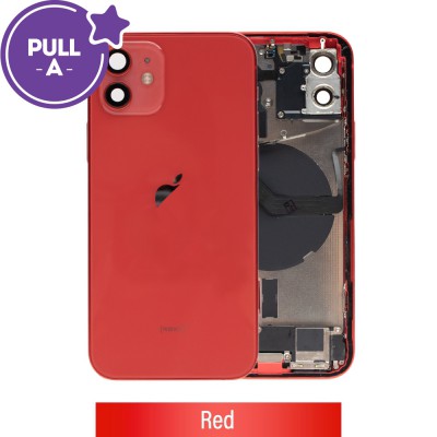 Rear Housing with Full Set Parts for iPhone 12-Red (PULL-A)