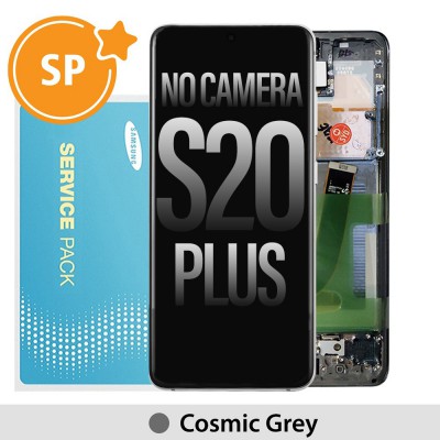 Samsung Galaxy S20 Plus 5G G986 OLED Screen Replacement with Frame Digitizer GH82-22134E/GH82-31441E/GH82-31442E (Service Pack)-Cosmic Grey