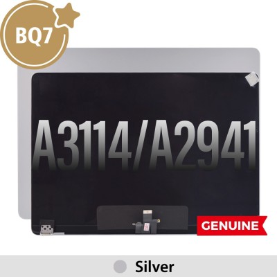 BQ7 Complete LCD Display Assembly for MacBook Air 15.3" A3114 (2024) / A2941 (2023) -Silver (This is genuine glass and genuine flex)