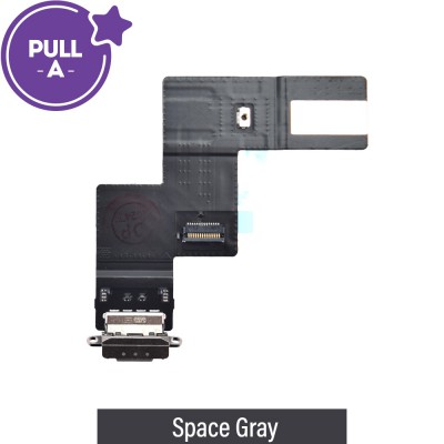 Charging Port with Flex Cable for iPad Air 13 (2024) (PULL-A) -Space Gray