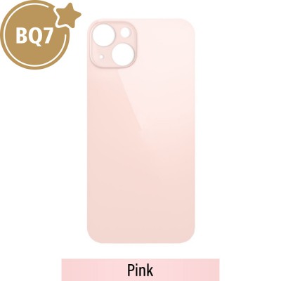 BQ7 Rear Glass With 3M Adhesive Replacement for iPhone 13 (NO LOGO)-Pink