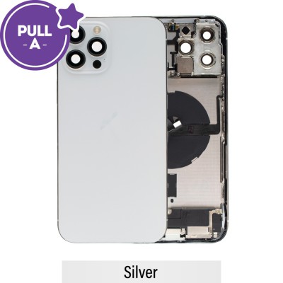 Rear Housing with Full Set Parts for iPhone 12 Pro Max-Silver (PULL-A)