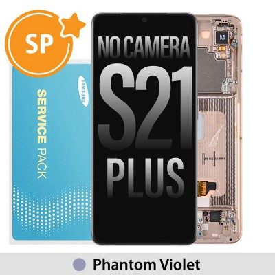 (Not Include Front Camera) Samsung Galaxy S21 Plus 5G G996 OLED Screen Replacement with Frame Digitizer with Frame (Service Pack)-Phantom Violet