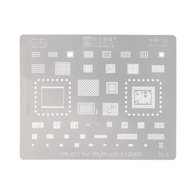 AMAOE BGA Reballing Stencil With CPU Position for iPhone 8 / 8 Plus / X-A11
