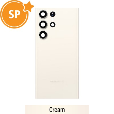 Rear Cover Glass For Samsung Galaxy S23 Ultra 5G S918B GH82-30395B (Service Pack)-Cream