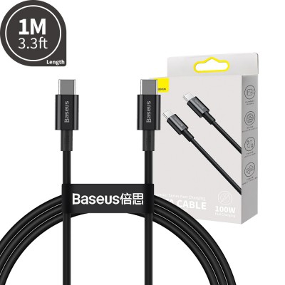 Baseus Superior Series Fast Charging Data Cable Type-C to Type-C 100W 1M Compatible for iPhone 15 16 Series