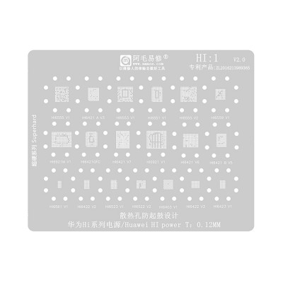 AMAOE BGA Reballing Stencil With CPU Position Hi1 for Huawei