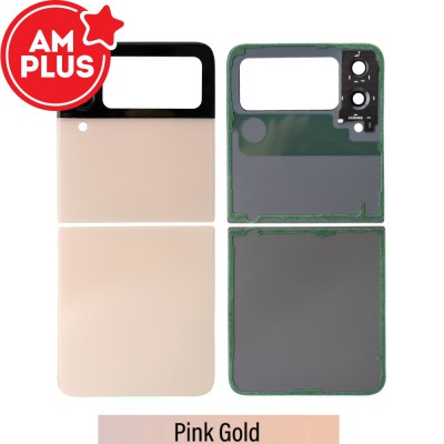 AMPLUS Rear Cover Glass For Samsung Galaxy Z Flip4 5G F721B (Improved Quality)-Pink Gold