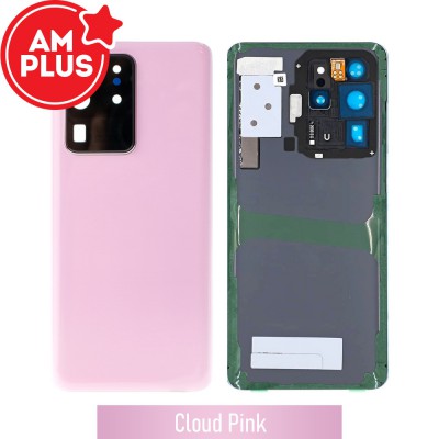 AMPLUS Rear Cover Glass For Samsung Galaxy S20 Ultra G988 (Improved Quality)-Cloud Pink