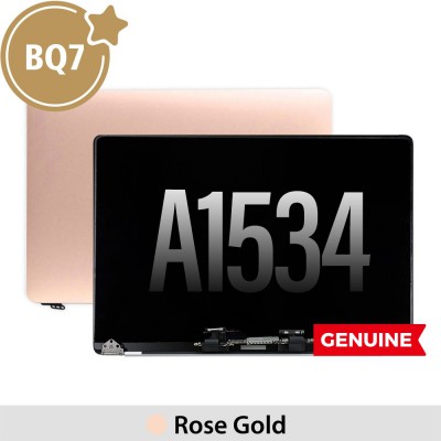 Complete LCD Display Assembly for MacBook Retina 12" A1534 (2015-2017) (BQ7)-Rose Gold (This is genuine glass and genuine flex)