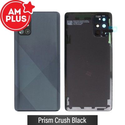 AMPLUS Rear Cover Glass For Samsung Galaxy A71 A715 (Improved Quality)-Black