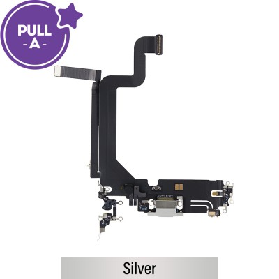Charging Port for iPhone 14 Pro Max (PULL-A)-Silver