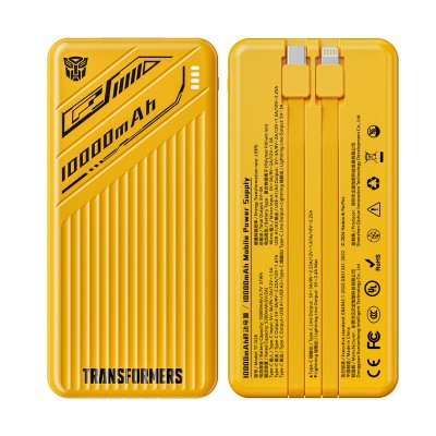Transformers TF-D28 10000mAh Powerbank Built-In Cable