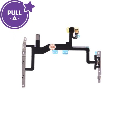 Power Flex Cable Volume Buttons Mute Switch With Brackets and Flash for iPhone 6S (PULL-A)