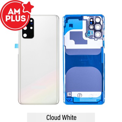 AMPLUS Rear Cover Glass For Samsung Galaxy S20 Plus G985F-Cloud White