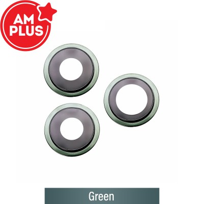 AMPLUS Rear Camera Lens with Bezel for iPhone 11 Pro / 11 Pro Max-Green