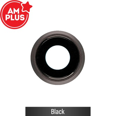 AMPLUS Rear Camera Lens with Bezel for iPhone 7-Black