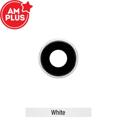 AMPLUS Rear Camera Lens with Bezel for iPhone XR-White