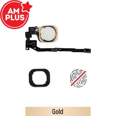 AMPLUS Home Button Flex Cable with Bracket for iPhone 5S SE-Gold