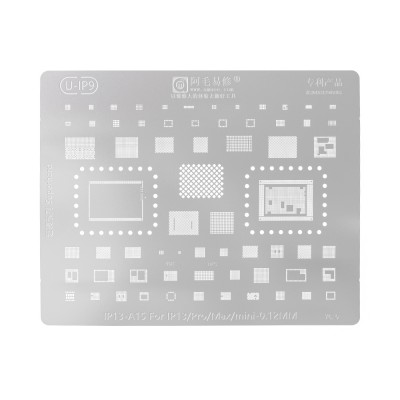 AMAOE BGA Reballing Stencil With CPU Position for iPhone 13 / 13 mini / 13 Pro / 13 Pro Max-A15