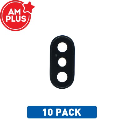 AMPLUS Rear Camera Lens Glass Only for iPhone X (Pack of 10)