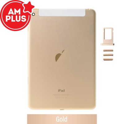 AMPLUS Rear Housing for iPad mini 4 (2015) (Wi-Fi + Cellular)-Gold
