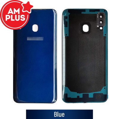 AMPLUS Rear Cover Glass For Samsung Galaxy A20 A205-Blue