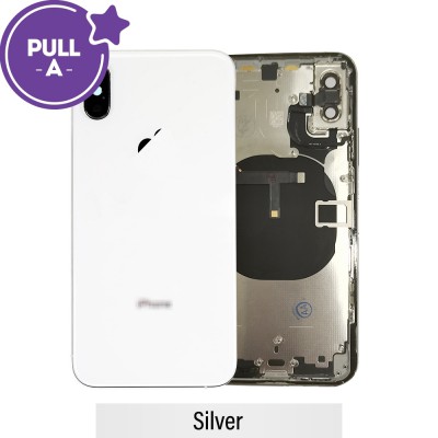 Rear Housing with Small Parts for iPhone XS (PULL-A)-Silver