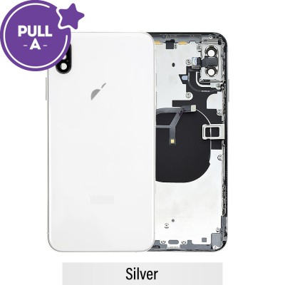 Rear Housing with Small Parts for iPhone XS Max (PULL-A)-Silver