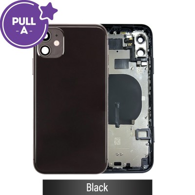 Rear Housing with Small Parts for iPhone 11 (PULL-A)-Black