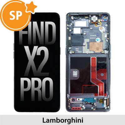 OLED Screen Digitizer Replacement with Frame for OPPO Find X2 Pro 4903836 (Service Pack)-Lamborghini Edition