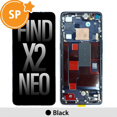 OLED Screen Digitizer Replacement with Frame for OPPO Find X2 Neo 4904017 (Service Pack)-Black