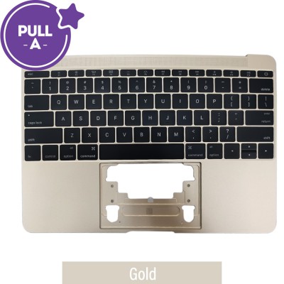 Top Case With Keyboard For MacBook Retina 12" A1534 (2015) (PULL-A)-Gold